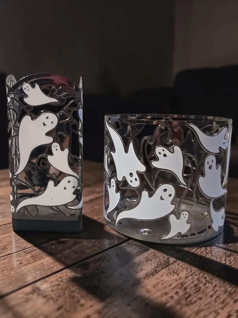 Decorative Ghost Candle Holder And Soap Holder Set - White Ghosts